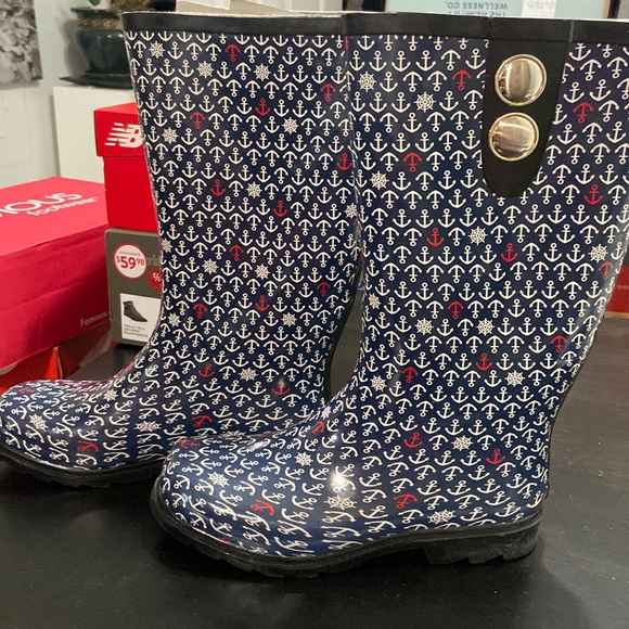 New Nomad Women Navy Anchors Shoes Size 9 US - Picture 2 of 3